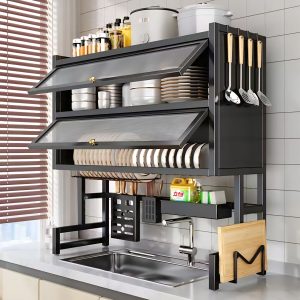 【Wall-Mounted Dish Drying Rack Wholesale 】– 2-Tier Space-Saving Design for a Dry & Tidy Kitchen!