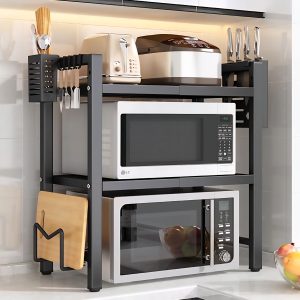 【Wholesale Customizable Microwave Stands ！】Reinforced Carbon Steel · Spacious Storage · 10-Year Factory Expertise